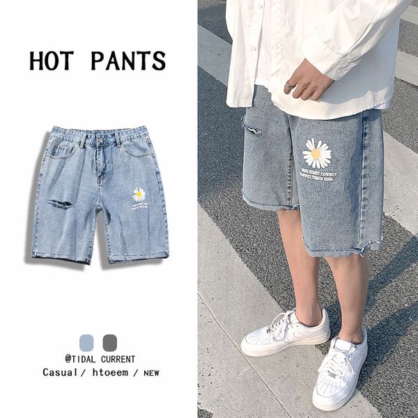 

2020 новые мужские шорты повседневные джинсы вскользь высокого качества эластичная denim шорты мужской марка одежды hole-в-заднице, White;black