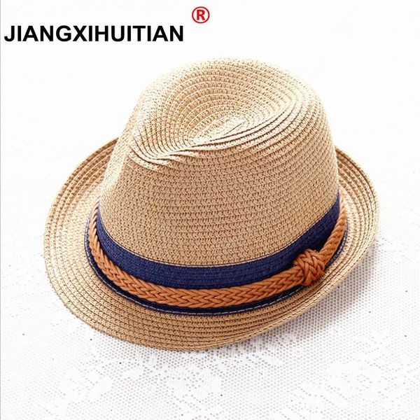 

summer jazz women beach men sun casual panama male hemp rope patchwork striped straw hat visor cap, Blue;gray