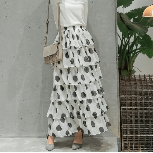 

hchenli brand 2020 women cake pleated skirt half high waist skirts, Black