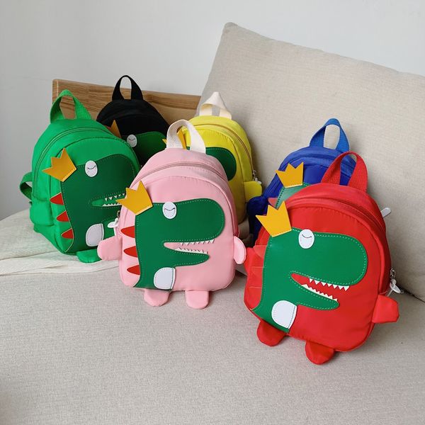 

new dinosaur cartoon children's schoolbag children all-match korean oxford cloth bag oxford cloth backpack kindergarten baby backpack