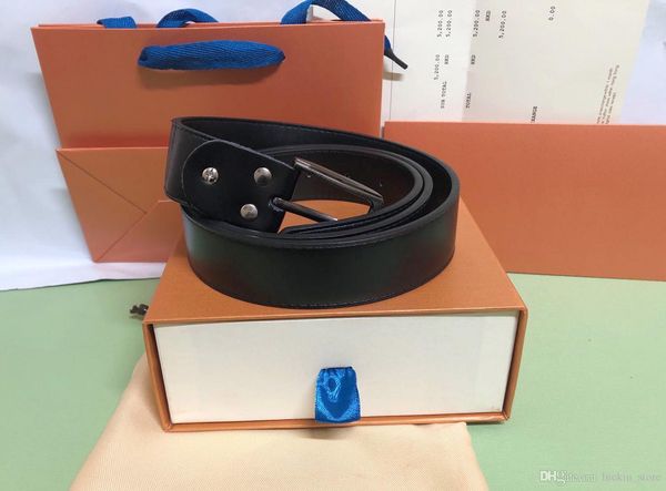 

belt fashion designer belts for men belts designer belt leather classical belts women big gold silver smooth buckle with box, Black;brown