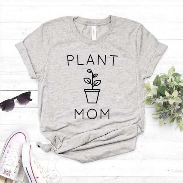 

plant mom lover print women tshirt cotton casual funny t shirt for lady girl tee hipster drop ship na 391, White