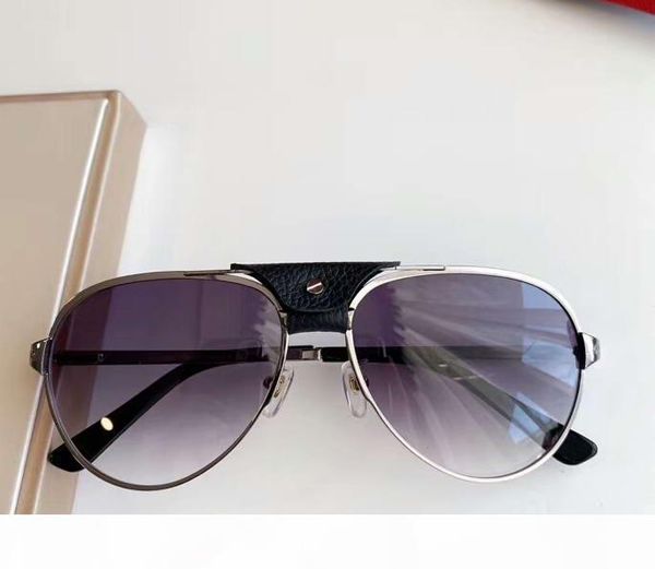 

men 0034s vintage pilot sunglasses silver frame grey shaded gafas de sol designer sunglasses sun glasses new with box, White;black