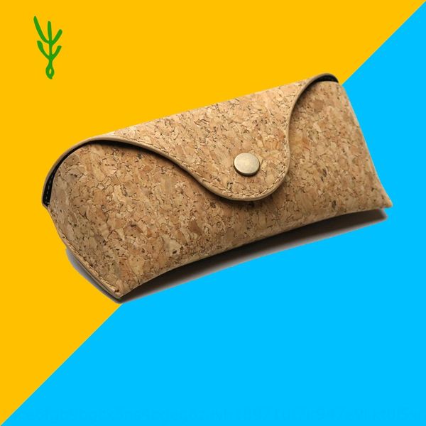 

button eva cork magnet packaging sun sun folding sun glasses box leather optical glasses box, Blue