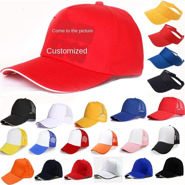 

volunteer baseball volunteer advertising hat printed children's baseball cap empty sunshade net cap, Blue;gray