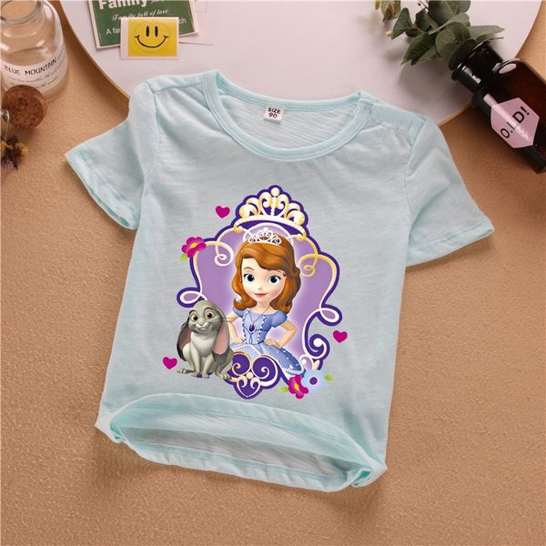 

bamboo cotton clothingchildren's cotton thin t-shirt su feiya cool girlschildren's clothing summer clothing, Blue