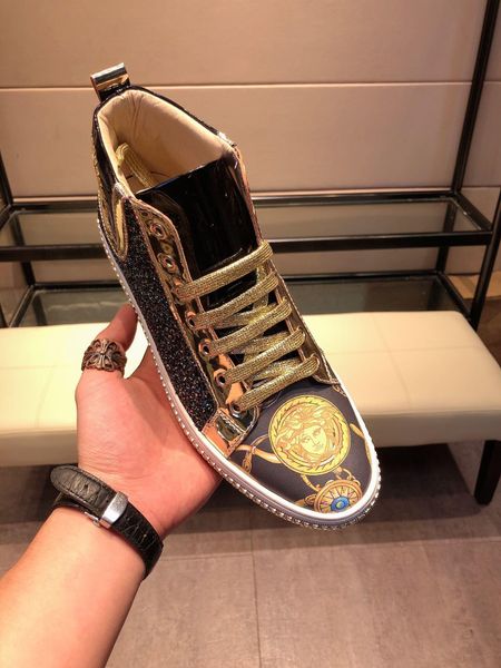 

2020r autumn new leather men's high-lace-up casual shoes, high-quality fashion wild sports shoes, original box delivery, size: 38-4