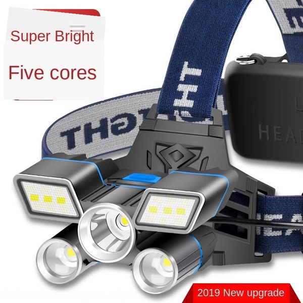 

горячих продажи нового 5led блики usb зарядка фары на головку многофункциональных фар езды на велосипеде ночной рыбалки