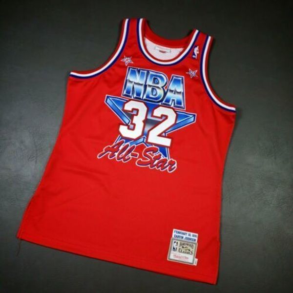 

100% stitched orl johnson mitchell & ness 1991 all star jersey size xs-5xl mens throwbacks basketball jerseys, Gray