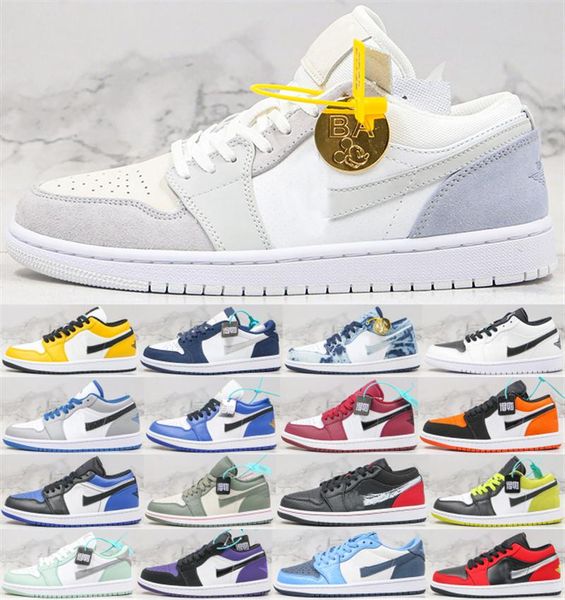 

designer jumpmen 1 low mens basketball shoes court purple white milan jumpman 1 paris women red platform sport sneakers trainer, White;red