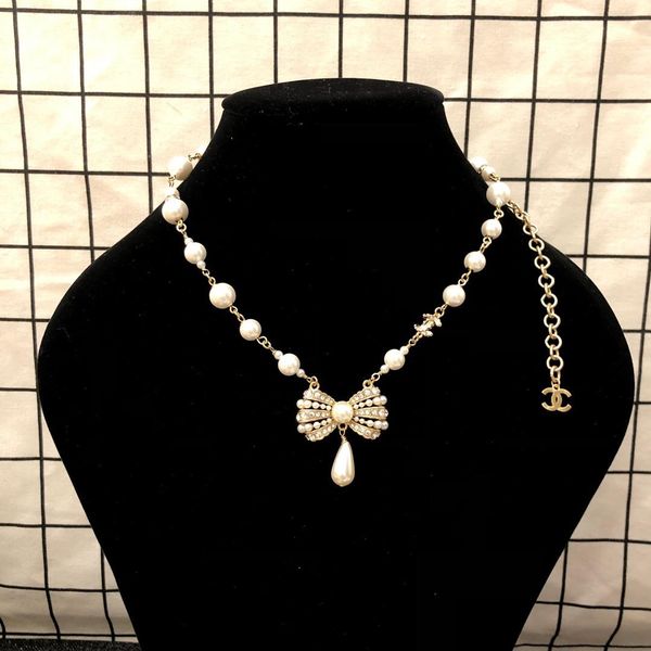 

women necklace 2020 new letter fashion necklace with box 060304, Silver