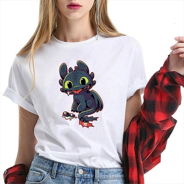 

harajuku aesthetic t shirt taming dragon master toothless print short sleeve t shirt fashion casual clothes vintage vegan, White