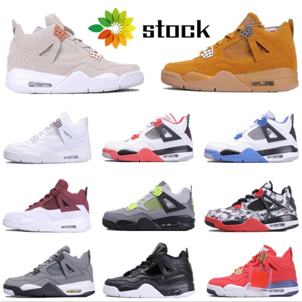 

2020 new jumpman 4 mens basketball shoes bred white cement 4s iv sneakers sports running shoes women trainers size 5.5-12, Black