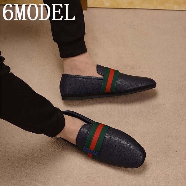 

luxurious brands pu leather fashion men business dress loafers pointy black shoes oxford breathable formal wedding shoes