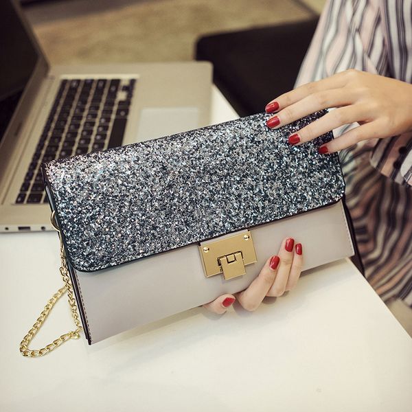 

clutch single shoulder ladies diagonal bag 2020 new bag sequin korean personality clutch dinner purse purse