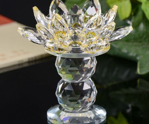 

2020 crystal lotus candlestick ornaments candlestick butter lampstand manufacturers direct selling buddhist products ch002