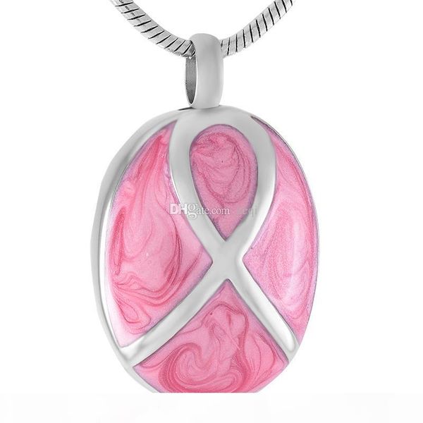 

ijd9381 oval stainless steel cremation pendant necklace green stone memory ashes keepsake urn necklace funeral casket jewelry, Silver