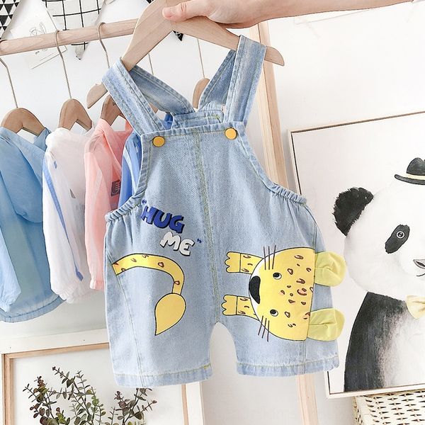 

zcspd baby suspender pants summer thin boysdenim shorts western style 2020 new baby open-range sling trousersshorts and trousers cartoon pan, Blue