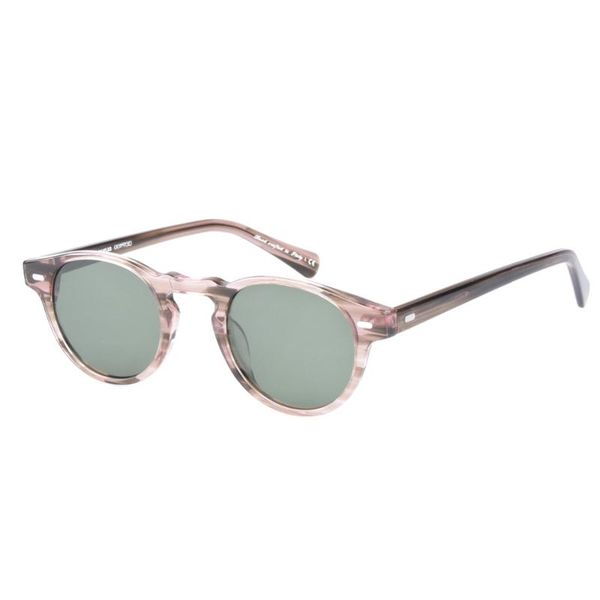 

2020 acetate classic polarized sunglasses men vintage driving round frame sun glasses women uv400 gafas de sol with colored lens, White;black