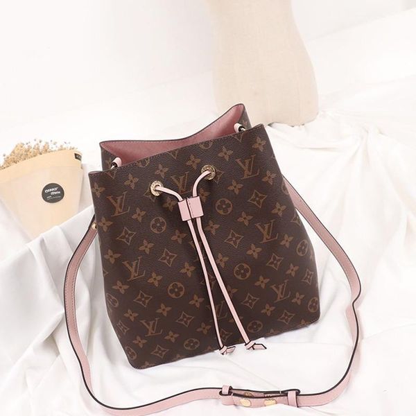 

new arrival womens bags luxury type leather bucket bag handbag drawstring lady shoulder bags vintage classic messenger crossbody bags