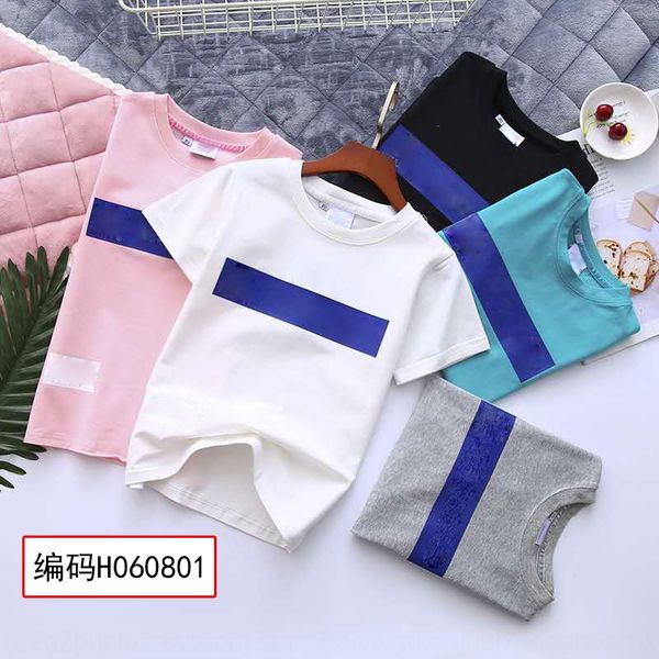 

20 летних новая западные детская t-shirtstyle все-матч t-рубашка boysand girlscotton вокруг шее большой детская футболка, Blue