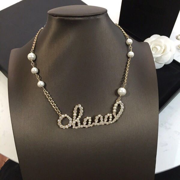 

fashion brand ra designer necklace for lady women party wedding lovers gift engagement luxury jewelry for bride with box, Black