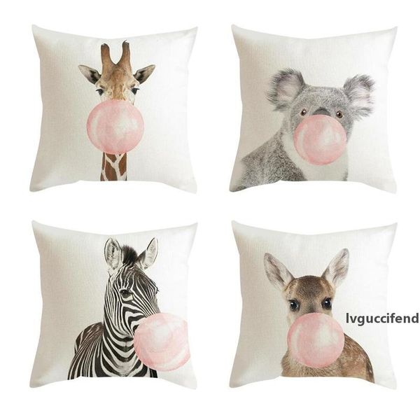 

backrest pink cushion giraffe koala zebra balloon stripe triangle tent perfume bottle girl pillow nordic style pillow case