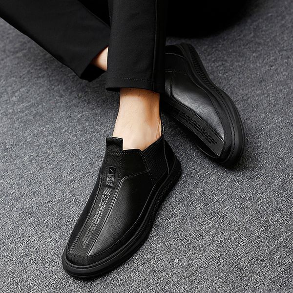 

shoes flat sports man mens fashion for sneaker sneakers leather shoe causal mens sneaker casual high leisure sale with men, Black