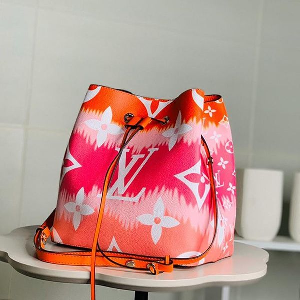 

women leather bucket bag bolsa de hombro fashion drawstring shoulder bags simple style ladies crossbody bags fast delivery