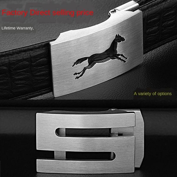 

wire drawing 316 pure stainless steel automatic leather head men's internet brushed stainless steel red buckle red belt buckle 3.5cm, Black;brown