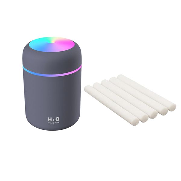 

usb essential oil diffuser air humidifier gray + 5pcs cotton filter sticks