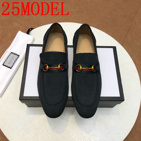 

fashion business dress men shoes 2019 slip on luxurious dress shoes men oxfords leather oxford shoes for men 38-45, Black