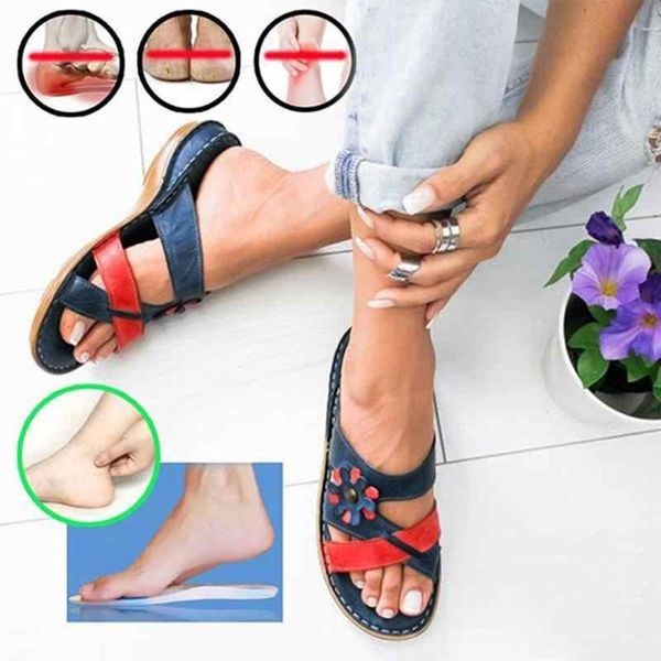 

size35-43 wedge sandal summer 2020 gladiator sandals ladies strap slippers roman female flip flops outdoor casual sandales femme, Black
