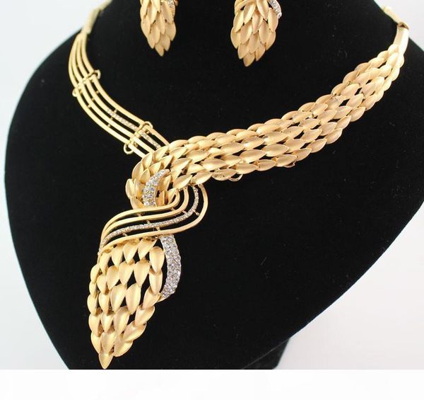 

новое прибытие африканский костюм комплект ювелирных изделий 18k позолоченные кристалл свадебные женщины свадебные аксессуары нигерийский ож, Black