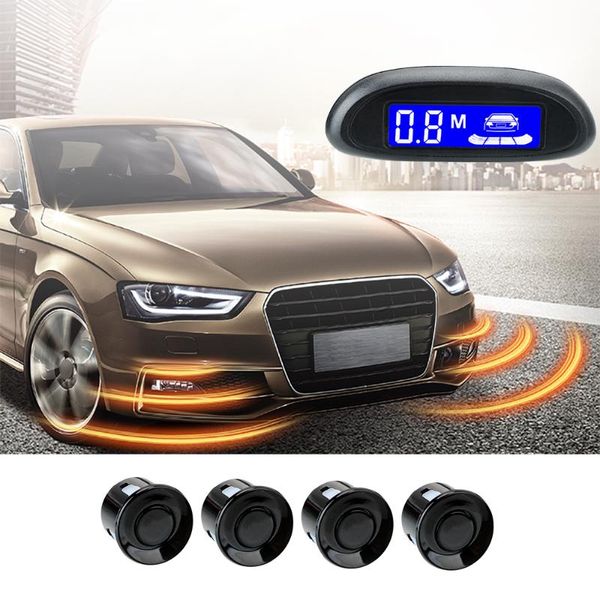 

12v dc car reversing radar buzzer detector system car automatic parktronic lcd cars parking sensor with 4 sensors