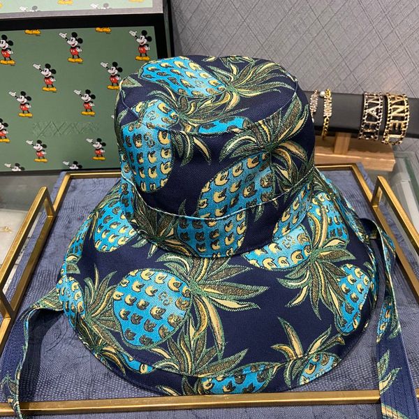 

pineapple pattern fisherman hat designer scarf bucket hat hats baseball cap cap women designer scarves silk designer head scarf 2020 new