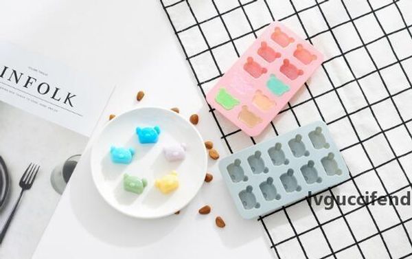 

cartoon bear silica gel mold diy chocolate ice cube mold