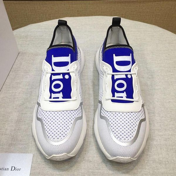 

mens shoes fashion footwear lace up trainers with original box b21 neo sneaker in technical knit summer mens shoes rubber sole zapatos, Black