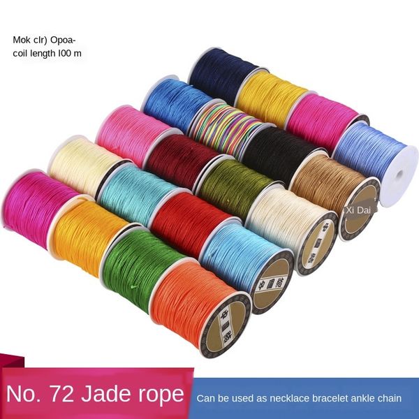 

no. 72 taiwan jade thread thick 0.8mm diy hand woven diy accessories necklace wire accessories red necklace material, Silver