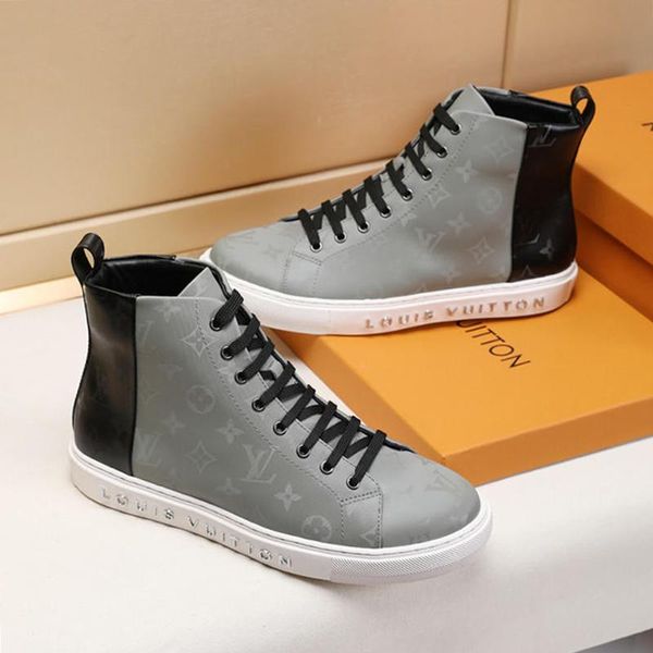 

men shoes luxury fashion boots casual zapatos de hombre tattoo sneaker boot mens shoes casual fashion boots chaussures pour hommes drop ship, Black