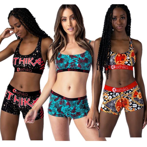 

fashion women swimsuit beachwear letter print summer vest bra + swim shorts two piece set swimming suit swimwear bikini 3 color, White
