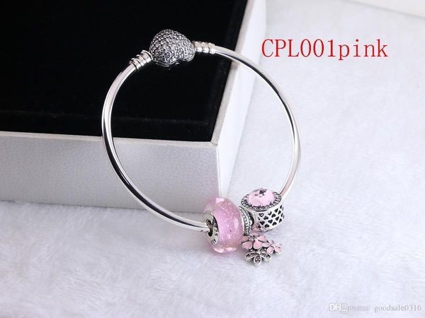 

new fashion brand s925 silver bracelet for couples gifts and fashion women's beaded silver bracelet come with box set, Black