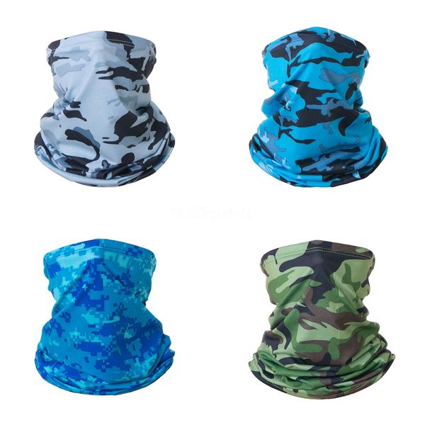 

outdoor camouflage cycling muffler bandana sun protection breathable fishing scarves sweat-absorbent magic skull scarf for hiking#378#144, Black