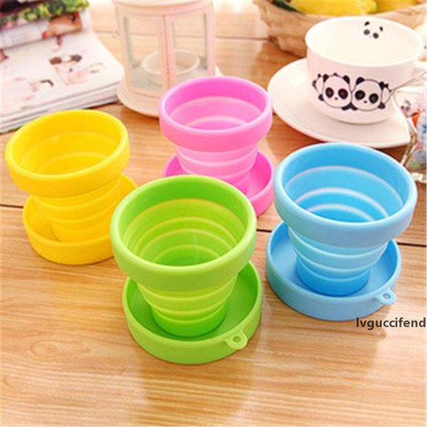 

silicone travel folding cup unzerbrechlich telescopic cups 170ml silicone folding tumblers for outdoors portable silicone mouthwash cup a07