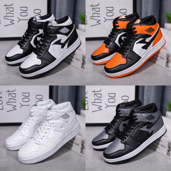 

new arrival mens 1 basketball soes sneaker grey green orange wit ig qlity sports soes wit#385