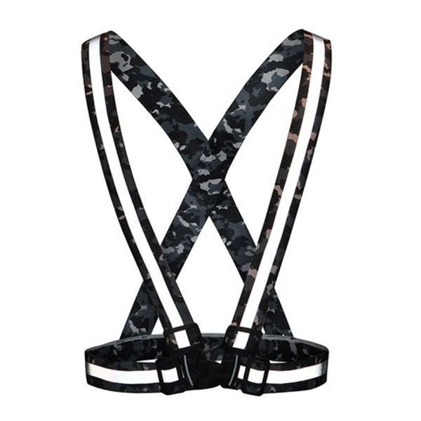 

47outdoor high elastic traffic night work security running cycling safety reflective vest visibility adjustable strap device, Black;blue