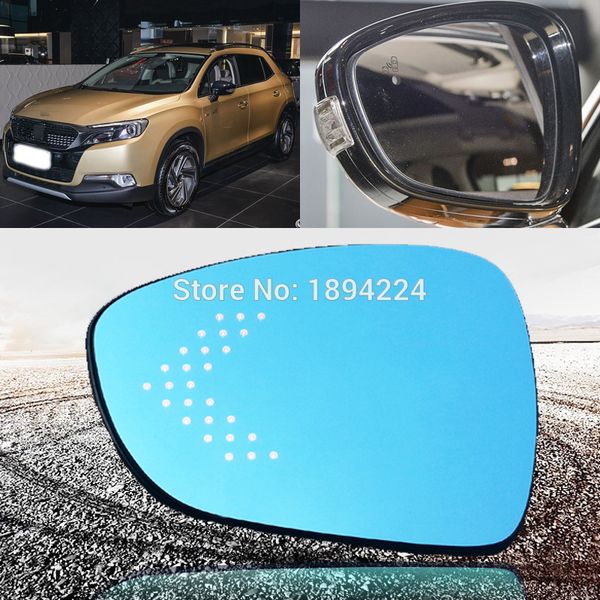 

for citroen ds5 car rearview mirror wide angle blue mirror arrow led turning signal lights