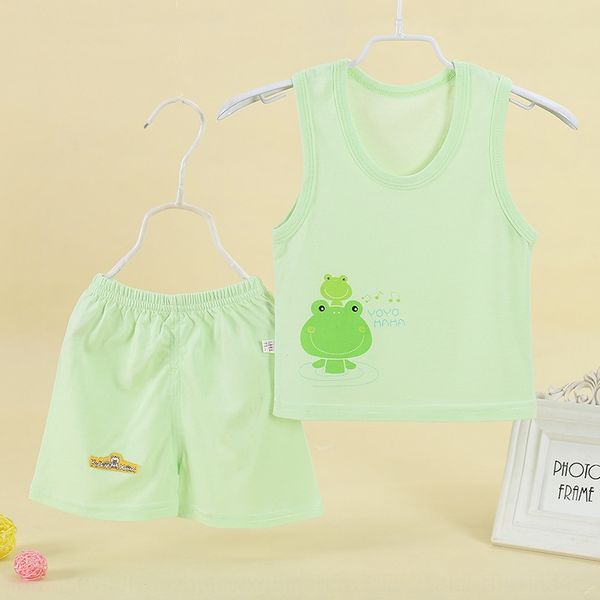 

boys and girls air conditioning vest suit baby sleeveless t-shirt bamboo fiber baby i-shaped vest air conditioning clothing, Blue