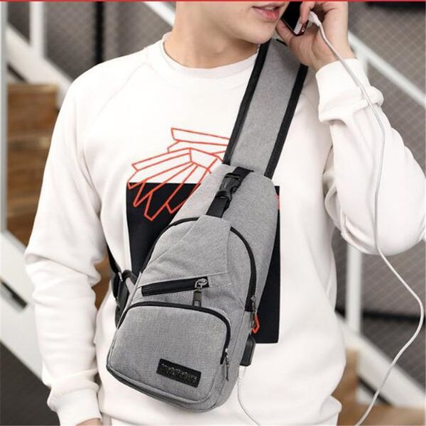 

мужская сумка на ремень, usb зарядного crossbody сумки мужчину защита от угона chest пакета школа short trip посланники сумка single ремень
