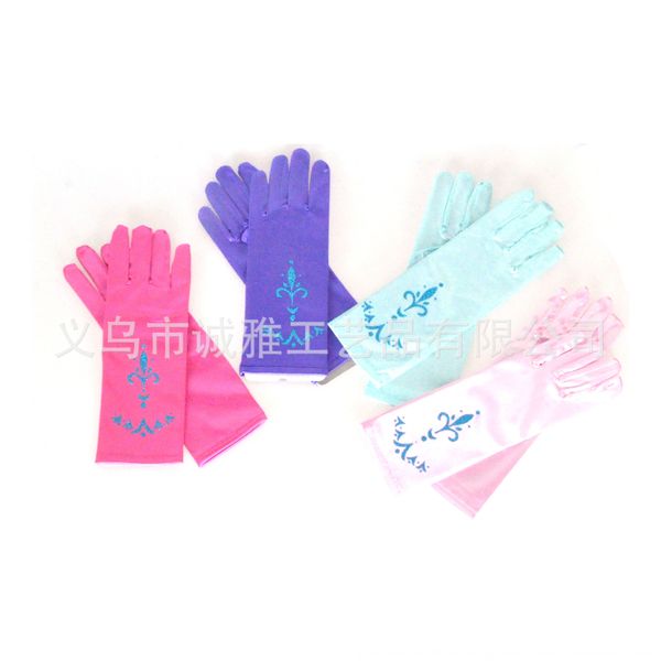 

frozen princess printed and frozen princess children's printed children's gloves and gloves, White